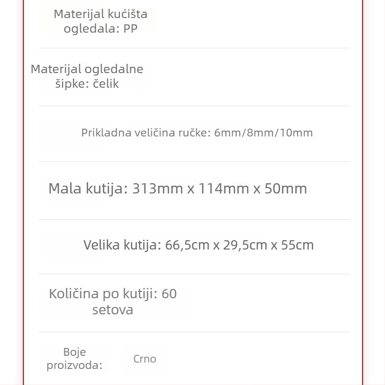 666 model retrovizor za električna vozila, okrugli reflektor, PP+čelik konstrukcija, montaža prednji i stražnji zubi, pogodno za električna vozila, motocikle i dvokotača