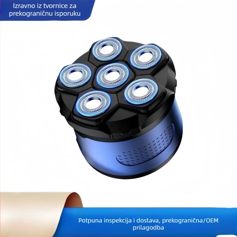 Šišač kose s digitalnim zaslonom i visokom snagom, punjivi, ugrađena baterija 1000–1200 mAh, trajanje baterije 1–3 sata, četkasti motor, noževi od nehrđajućeg čelika
