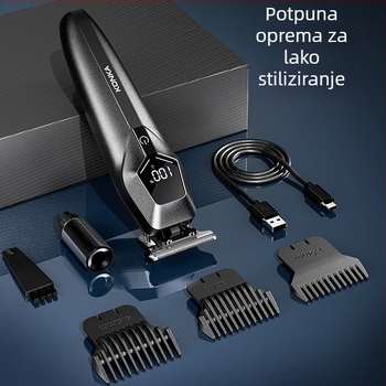 Konka električni aparat za kosu za kućnu upotrebu, punjiva, oštrice od nehrđajućeg čelika, ugrađena baterija, autonomija 1–3 sata, tih rad ispod 36 dB