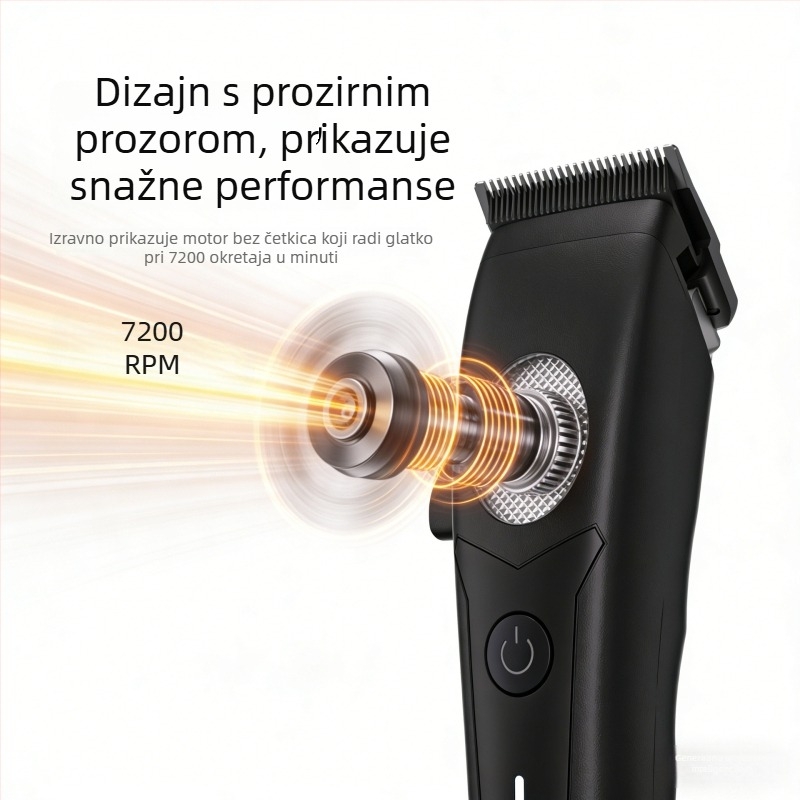 Kosački stroj s bazom za punjenje, bežični električni trim za odrasle, profesionalni brijač-kliper, brushless motor, keramičke oštrice, ugrađena baterija 2000–4000 mAh