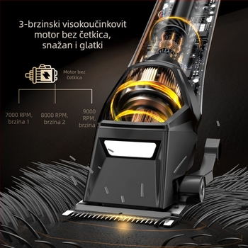 Profesionalna mašinica za šišanje kose s podesivim oštricama, digitalnim zaslonom, brzim punjenjem, ugrađena baterija 4000–6000 mAh, trajanje rada preko 60 minuta