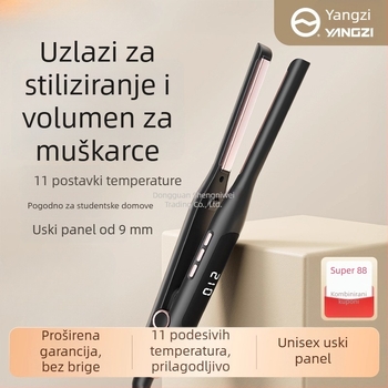 Muški peglanje za kosu, 3-u-1: uvijanje i ravnanje, turmalinski keramika, promjer 31 mm, LCD zaslon, 220 V