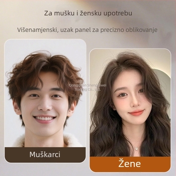 Muški peglanje za kosu, 3-u-1: uvijanje i ravnanje, turmalinski keramika, promjer 31 mm, LCD zaslon, 220 V