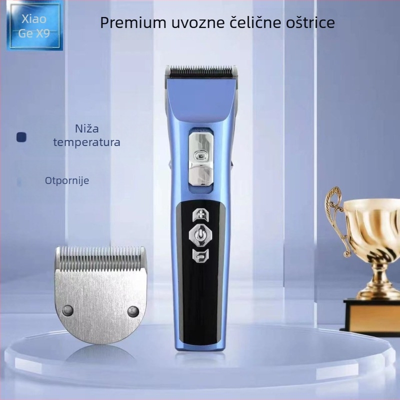 Električna mašinica za šišanje kose X9 s tri brzine i oštricom od nehrđajućeg čelika, ugrađena baterija 2000–4000mAh, periva