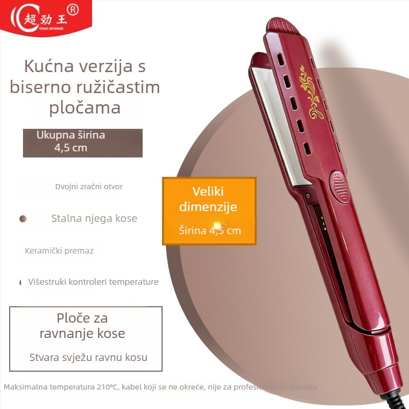 Super King turmalin-keramička ploča 31 mm+ 2-u-1 uređaj za ravnanje i kovrčanje kose, AC napajanje, mokro/suvo, 15 razina regulacije temperature