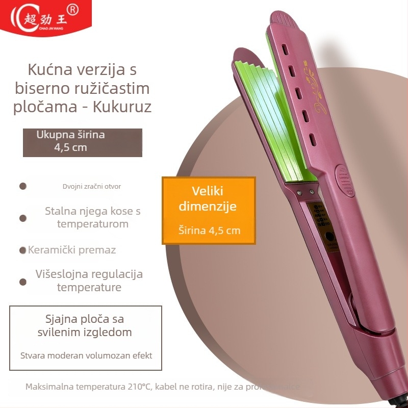 Super King turmalin-keramička ploča 31 mm+ 2-u-1 uređaj za ravnanje i kovrčanje kose, AC napajanje, mokro/suvo, 15 razina regulacije temperature
