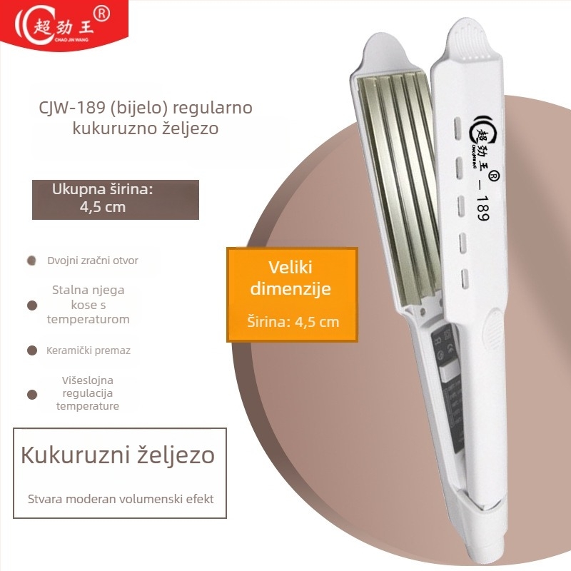 Super King turmalin-keramička ploča 31 mm+ 2-u-1 uređaj za ravnanje i kovrčanje kose, AC napajanje, mokro/suvo, 15 razina regulacije temperature