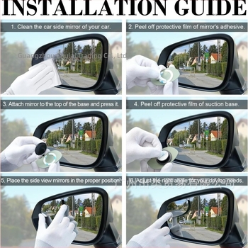 Tree Leaf vanjsko retrovizor, 360° panoramski široki kut, staklena leća visoke definicije, prilagodljiv kut