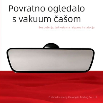Chuanglin Unutarnji retrovizor automobila s usisnim držačem - plosnato ogledalo za vozila za obuku, pomoćni retrovizor