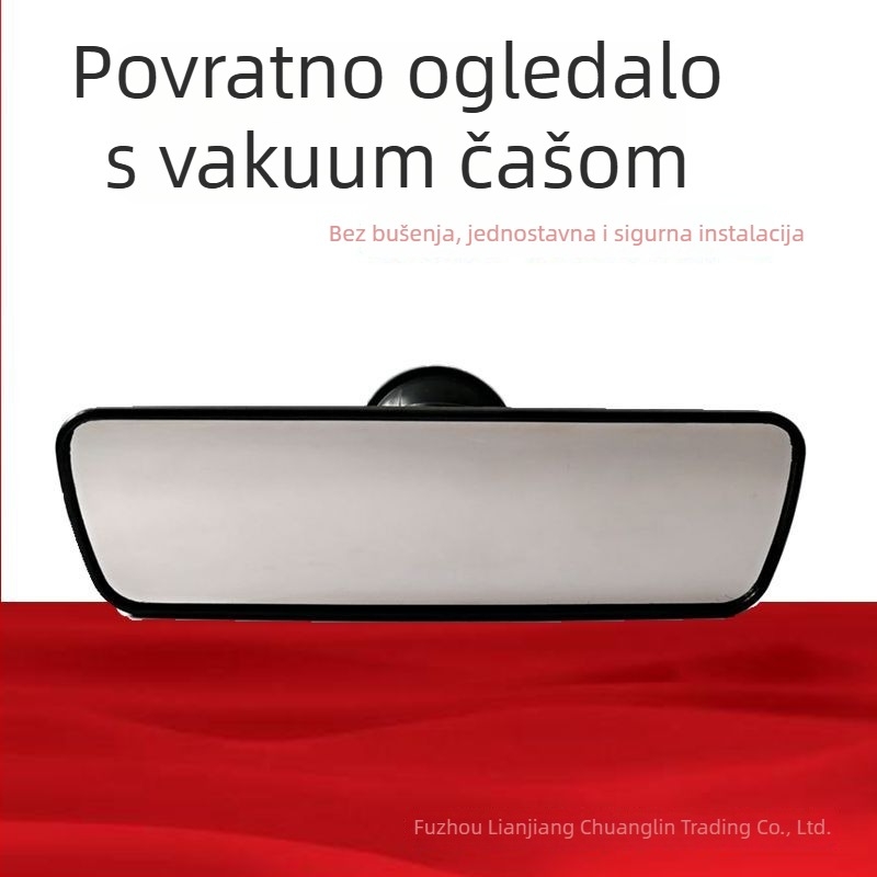 Chuanglin Unutarnji retrovizor automobila s usisnim držačem - plosnato ogledalo za vozila za obuku, pomoćni retrovizor