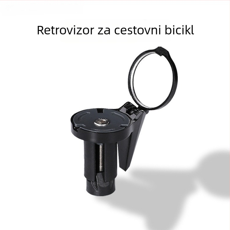 Zrcalo za bar-end cestovnog bicikla, mini sklopivo, akrilni konveksni reflektor, 60 g, materijal PC+PA