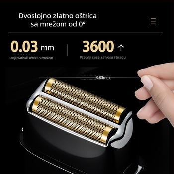 Tailis reciprokirajući brijač za frizerski salon — oštrica od titanij‑lijevne legure, punjiva, čišćenje četkom, metalno kućište