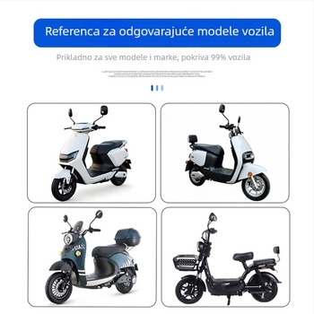 Zrcalo retrovizora za električno vozilo, konveksno veliko polje pogleda, staklena površina zrcala, 8-vodični priključak, u skladu s novim nacionalnim standardom