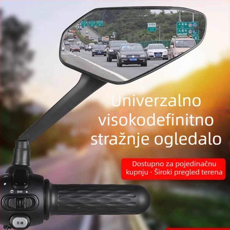 Set retrovizora za električna vozila, par; konveksni retrovizori s velikim vidnim poljem; plastično kućište