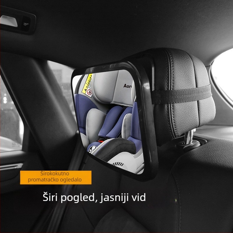 Town head Retrovizor za dječje sjedalo u automobilu, 360° pregled, sigurnosno ogledalo za dijete