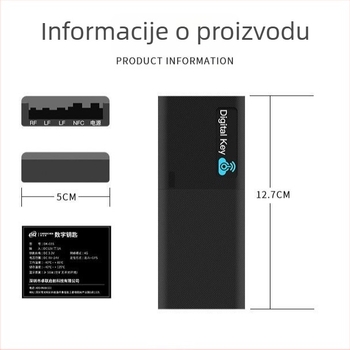 Pametni ključ automobila s nadogradnjom kontrole putem mobilnog telefona, NFC i Bluetooth, digitalno upravljanje flotom, daljinski pristup