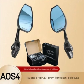 Univerzalni retrovizor za motocikle, kvadratnog oblika ogledalo, kućište od aluminijske legure, model QX-1369, za gradske vožnje