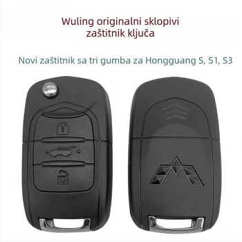 Sklopivo kućište ključa za Wuling Hongguang S1 BV-20 – ABS kućište; tipka od bijelog bakra; kompatibilno s Baojun sustavom; Hongguang modeli