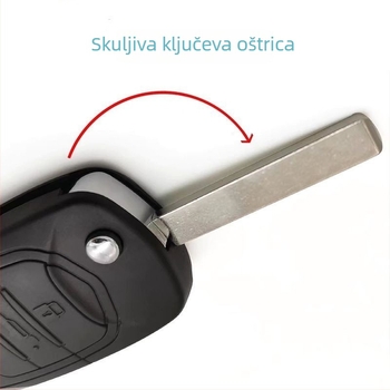 Sklopivo kućište ključa za Wuling Hongguang S1 BV-20 – ABS kućište; tipka od bijelog bakra; kompatibilno s Baojun sustavom; Hongguang modeli