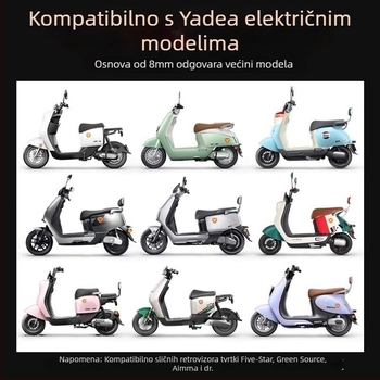 Zadnje ogledalo za električna bicikla/romobila, univerzalni model, HD jasnoća, protiv vibracija, široko vidno polje, 8 mm navoj