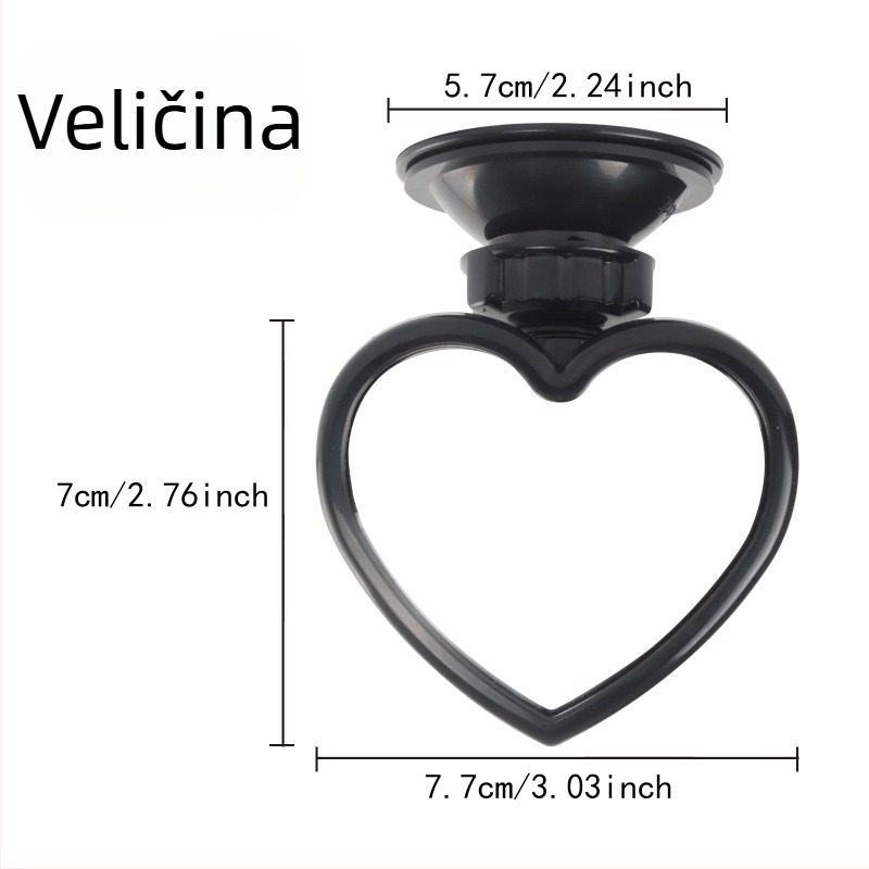 Unutarnji auto ogledalo za nadzor bebe s vakuum držačem i klipom u obliku srca, kompatibilno s retrovizorom (Brand: Double product; Vakum držač; Unutarnji nadzor bebe; Klip u obliku srca; Kompatibilno s retrovizorom)