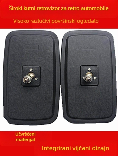 Retrovizor za motocikle i tricikle, kvadratno i konveksno ogledalo, dodatak za modifikaciju