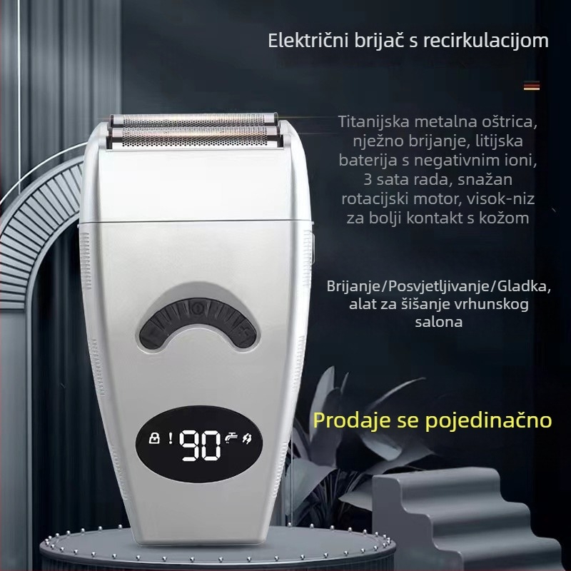 Profesionalna električna mašinica za šišenje kose za frizerske salone — motor s četkama, oštrice od titanijog legura, ugrađena baterija 500–800 mAh, radni vijek 3–6 sati, buka ispod 36 dB