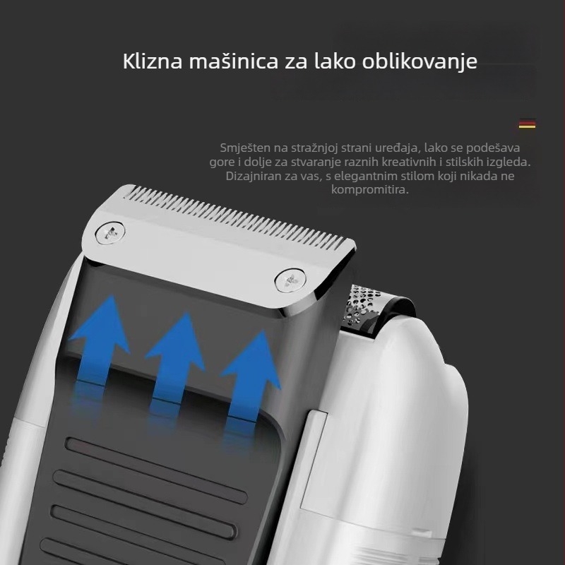 Profesionalna električna mašinica za šišenje kose za frizerske salone — motor s četkama, oštrice od titanijog legura, ugrađena baterija 500–800 mAh, radni vijek 3–6 sati, buka ispod 36 dB