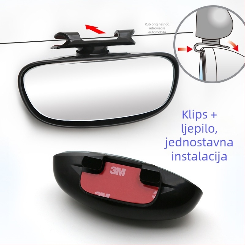 Automobilski retrovizor s širokim vidom, pomoć pri vožnji unatrag, zrcalo mrtvog kuta za polaznike vožnje