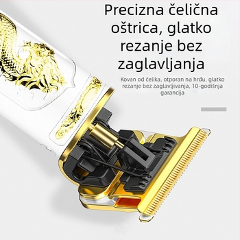 Električni šišač za kosu za kućnu upotrebu — oštrica od titanijeve legure, odvaja se i pere glava za rezanje, četkasti motor, ugrađena baterija 1200–2000 mAh
