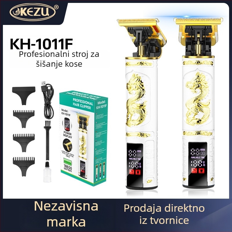 Električni šišač za kosu za kućnu upotrebu — oštrica od titanijeve legure, odvaja se i pere glava za rezanje, četkasti motor, ugrađena baterija 1200–2000 mAh