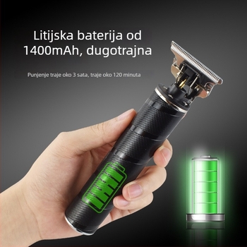Električni šišač za kosu s USB punjenjem, oštrica od nehrđajućeg čelika, vodootporan, čišćenje bez vode, za odrasle