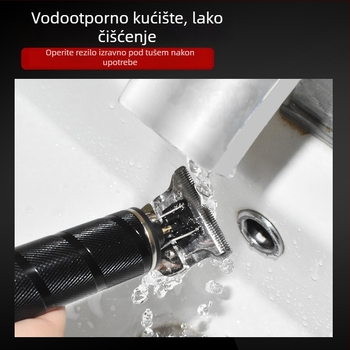 Električni šišač za kosu s USB punjenjem, oštrica od nehrđajućeg čelika, vodootporan, čišćenje bez vode, za odrasle