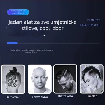 Zhimei međunarodni električni set za šišanje kose s četiri postavke, dugotrajna baterija, profesionalni salon visokih snaga