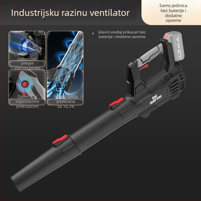 Nanwei litijsko-baterijski puhac industrijske klase visokih snaga, s 3C certifikatom, kompatibilan s AC/DC ≤50V za prašinu, lišće i snijeg