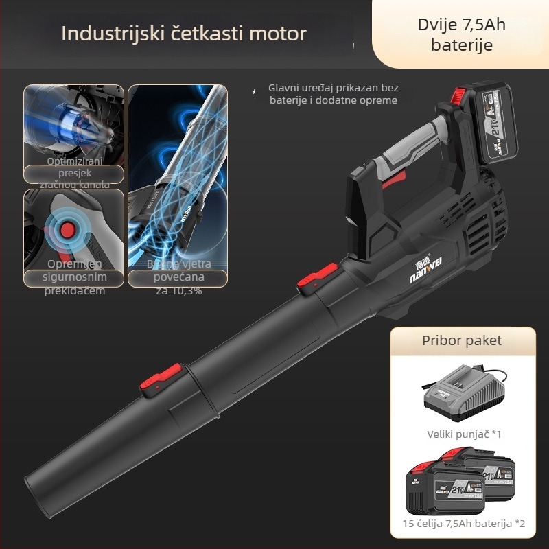 Nanwei litijsko-baterijski puhac industrijske klase visokih snaga, s 3C certifikatom, kompatibilan s AC/DC ≤50V za prašinu, lišće i snijeg