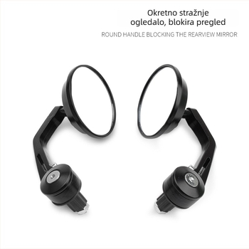 Motociklističko retrovizor – okruglo ogledalo za upravljač od aluminijske legure