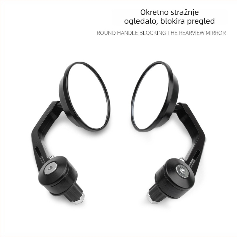 Motociklističko retrovizor – okruglo ogledalo za upravljač od aluminijske legure