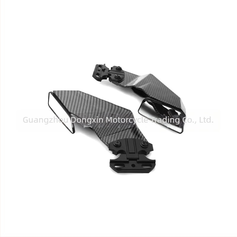 Retrovizor s krilnim spojlerom, kvadratni ogledalo, ABS injektiranog materijala, kompatibilno s Kawasaki, Yamaha, Honda, Ducati i Qianjiang Kaiyue, ugradnja s prednjim i zadnjim zubima