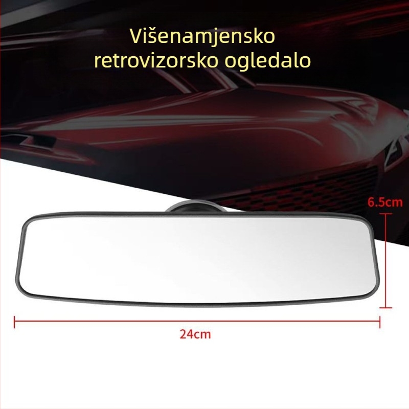 Automobilski retrovizor s usisnom čašom, ravno staklo ogledalo, bez napajanja, univerzalni model