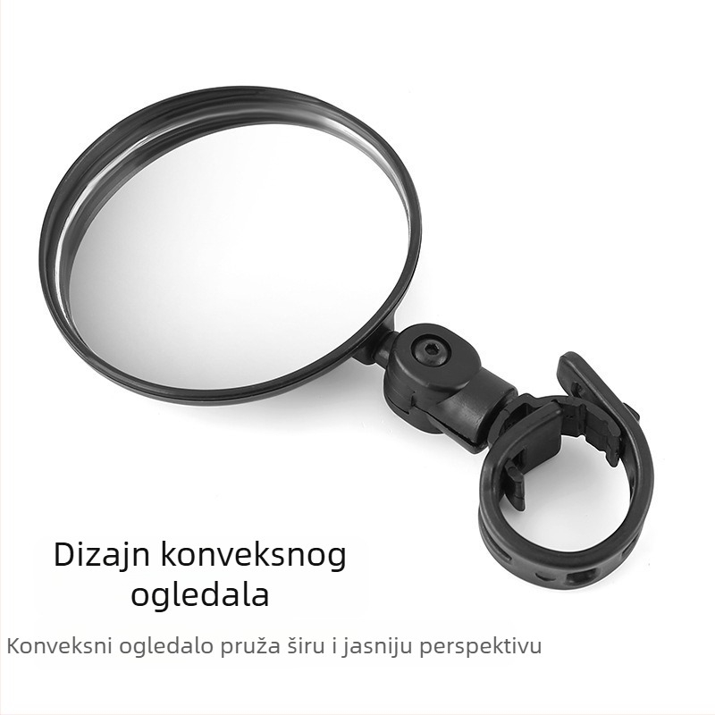 Zadnje ogledalo za bicikle i motocikle — okruglo konveksno staklo, ABS kućište