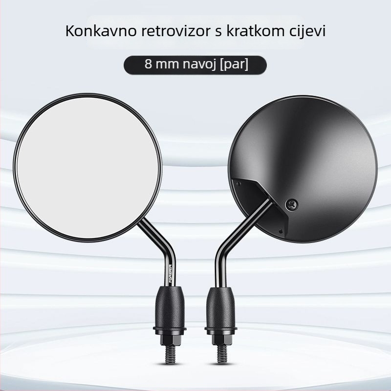 Retrovizor za električni bicikl, kratka stalk, univerzalno kompatibilan