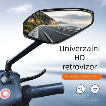 Retrovizor za električne romobile — HD konveksni, povratno gledanje, univerzalna kompatibilnost