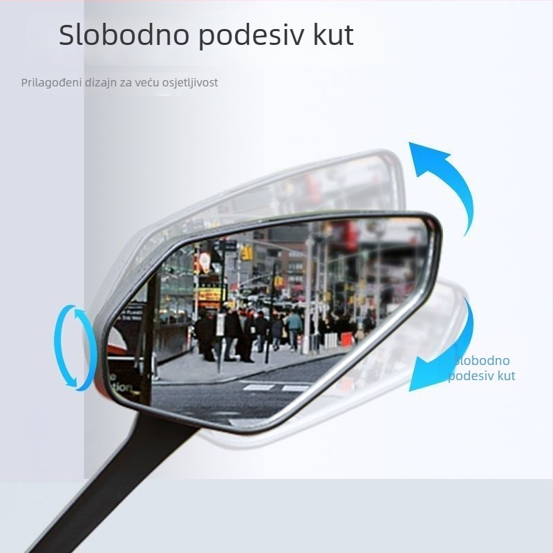 Retrovizor za električne romobile — HD konveksni, povratno gledanje, univerzalna kompatibilnost