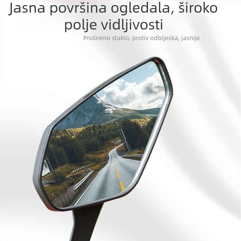 Retrovizor za električne romobile — HD konveksni, povratno gledanje, univerzalna kompatibilnost