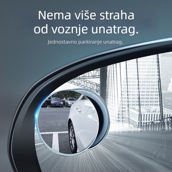 Turadze stražnji retrovizor, kompaktni kružni oblik za automobil, 360° refleksija za vožnju unatrag, zrcalo visoke razlučivosti
