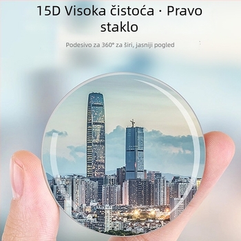 Turadze stražnji retrovizor, kompaktni kružni oblik za automobil, 360° refleksija za vožnju unatrag, zrcalo visoke razlučivosti