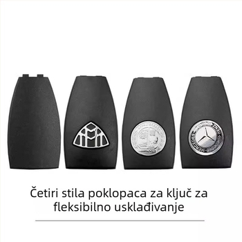 Mercedes-Benz zadnji poklop ključa i poklopac baterije, ABS kućište i ABS ključ, kompatibilno s modelima S300/S350/E260/E300/C200/GLK300/ML350/B200, bez daljinskog upravljanja, težina 01