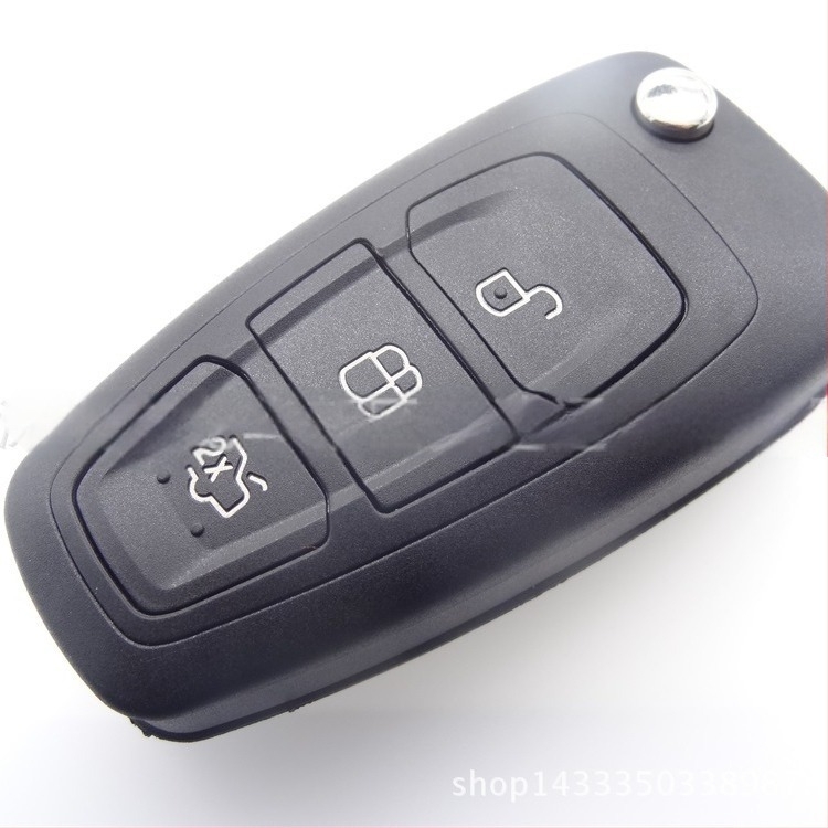 Onitong Ford kućni ključ s 3 tipke za Mondeo sklopni ključ, model B2, bakrena oštrica, plastično kućište