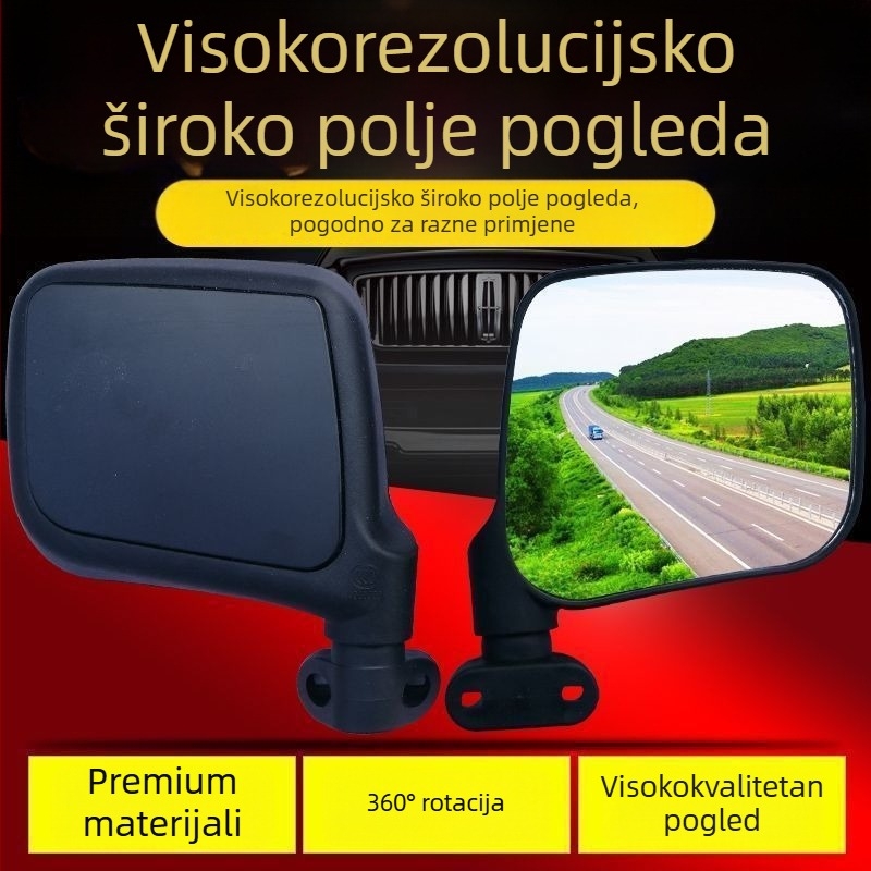 Retrovizor za električno četverokolo vozilo, veliki vidno polje, ravna površina ogledala, univerzalni dodatak